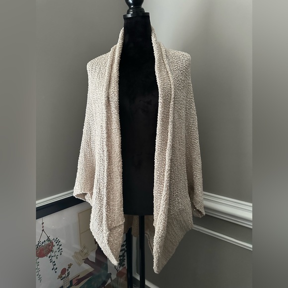 Chico’s Black Label Sequin Cocoon Cotton-blend Boho Vest sweater - Picture 2 of 16